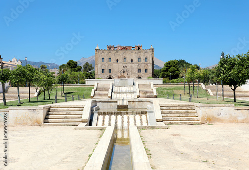La Zisa, Arab-Norman castle in Palermo Sicily, Italy. Unesco World Heritage.