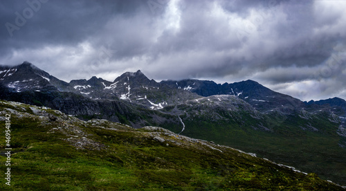 Tromsø mountains in august... still with the white snow, fall during the last winter season -4º at 11:00 of the morning