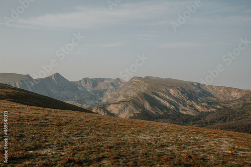 Mountain Range in the Rockies in the morning sun