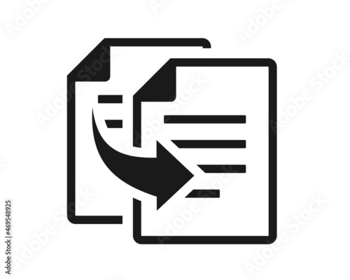 Duplicate document file icon. Illustration vector