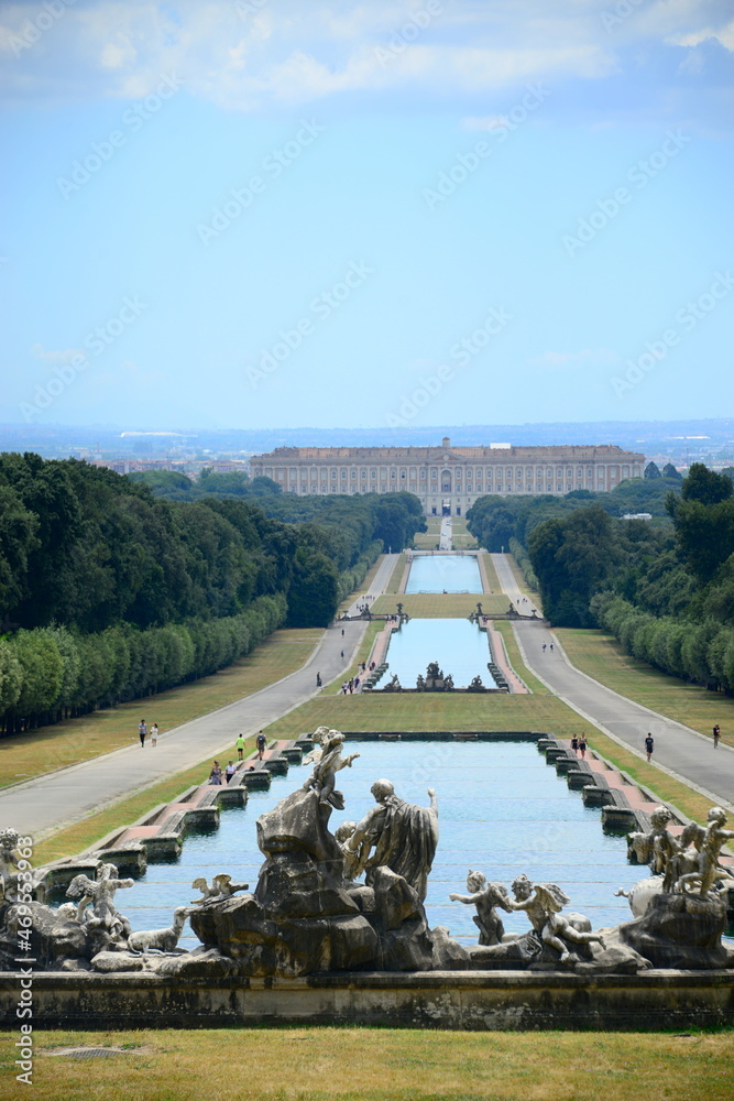 Fototapeta premium ITALY-CASERTA The Royal Palace of Caserta,constructed by the House of Bourbon-Two Sicilies as their main residence as kings of Naples.the largest palace erected in Europe during the 18th century 