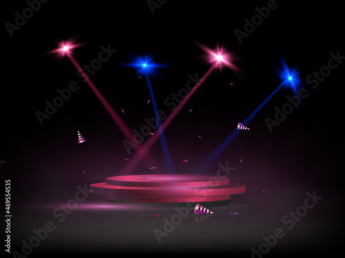 Vector illustration for laureates and winners. A pedestal or platform for honoring the winners.