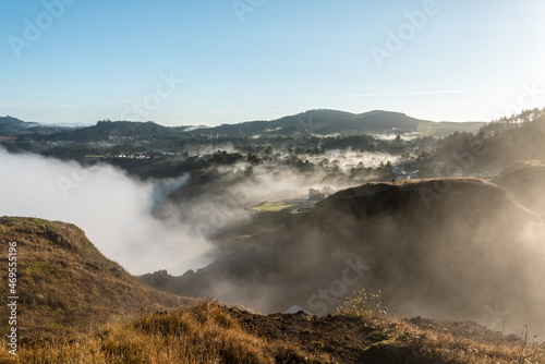 Mountainous coastal landscape in Yaquina head, Oregon