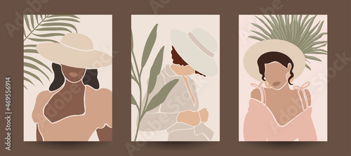 Modern art prints in boho style. Eps10 vector.