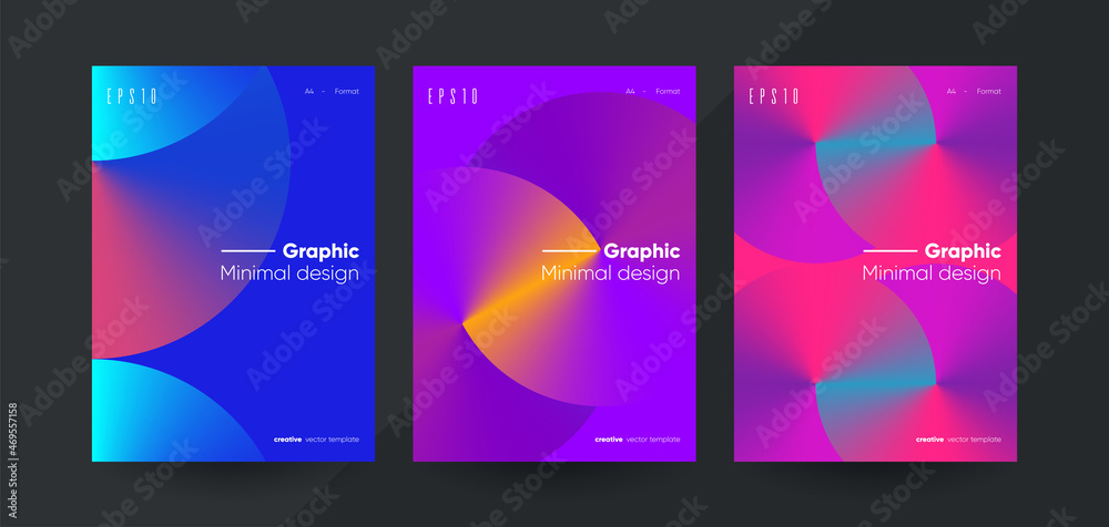 Colorful abstract brochure cover templates. Vector illustration.