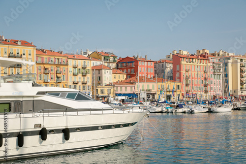 Nice, well known city in cote d'azur, south of france, in summer