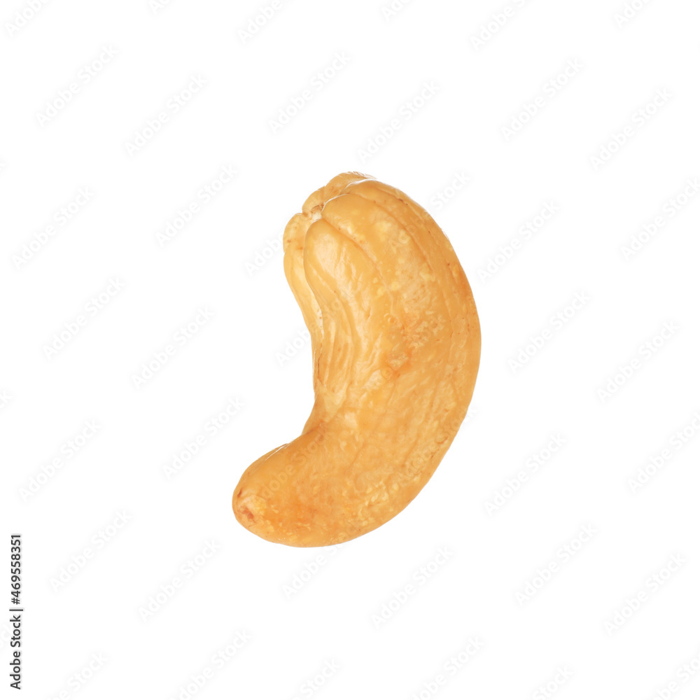 Tasty organic cashew nut isolated on white Tasty organic cashew nut isolated on white