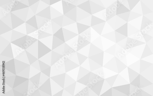Abstract lowpoly background consisting of white and gray triangles. Vector geometric pattern