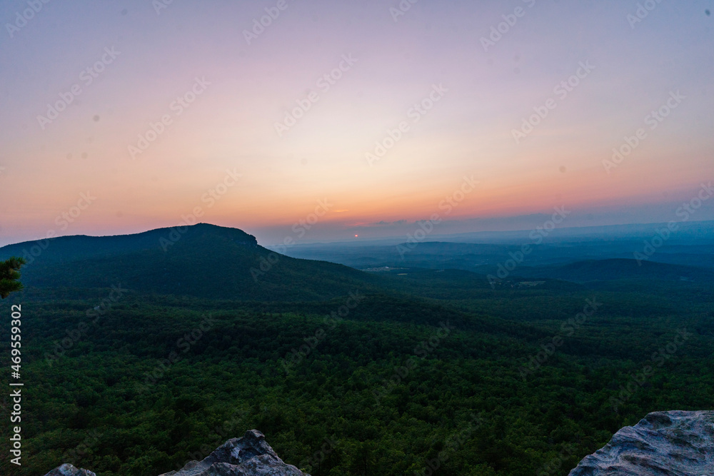 Obraz premium sunset over the mountains