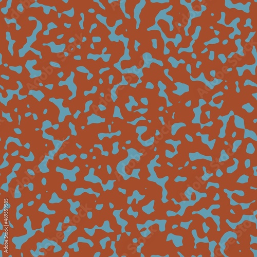 Seamless abstract non print resembling strange colored animal skin surface pattern design for print. High quality illustration. Psychedelic repeat minimal dot swatch for apparel, textile or background photo