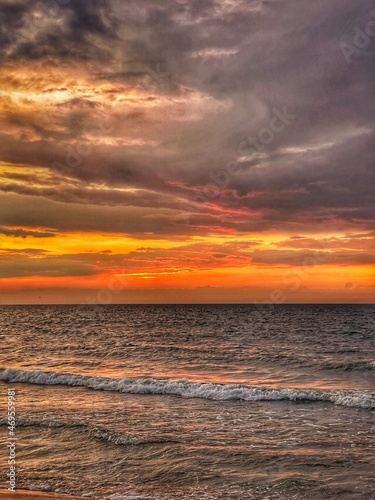 sunset over the sea © Julian