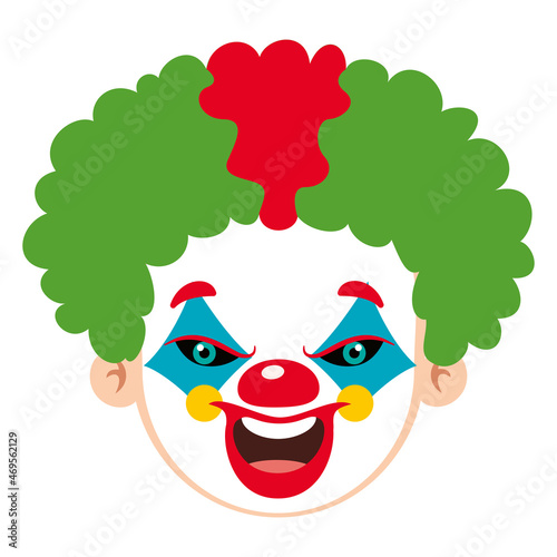 Cartoon Drawing Of A Creepy Clown Face