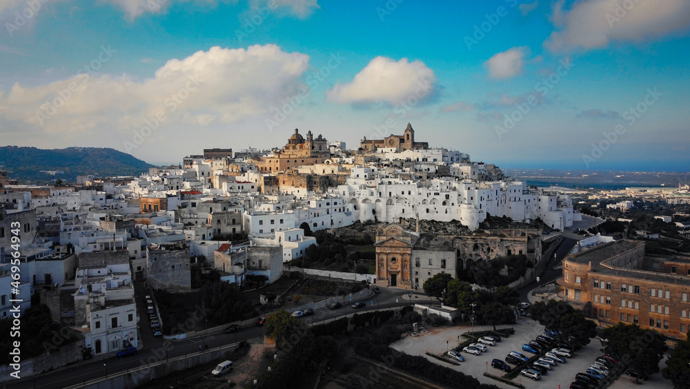 Ostuni - the white city in Italy - a famous landmark at the Italian east coast - travel photography