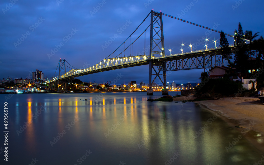 Fototapeta premium bridge at night Florianopolis Santa Catarina Brazil Florianópolis