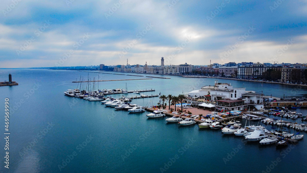 Port of Bari at the Italian east coast - travel photography