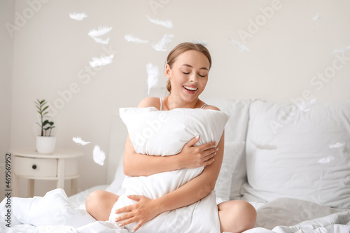 Beautiful young woman with ...