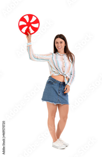 Beautiful young woman with ...