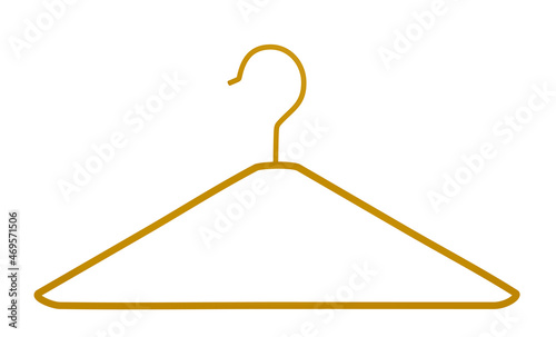 Brown  metal hanger.  vector illustration