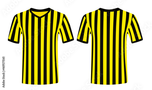 Striped referee jersey. vector illustration