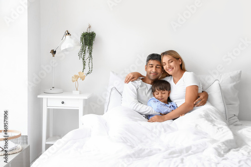 Happy parents with their li...