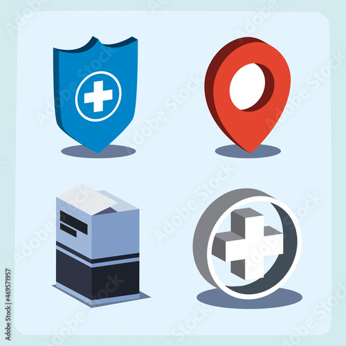 vaccine passports four icons