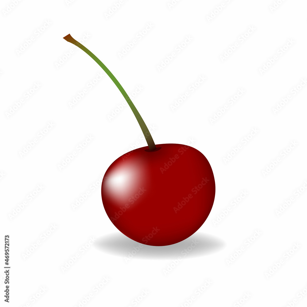Cherry texture isolated on white background. Sweet berry icon