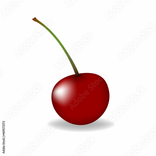 Cherry texture isolated on white background. Sweet berry icon