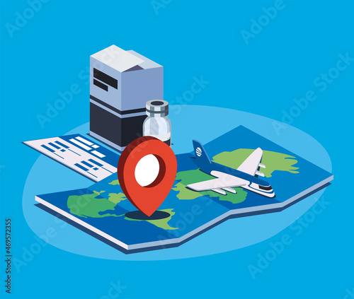 six vaccine passports icons