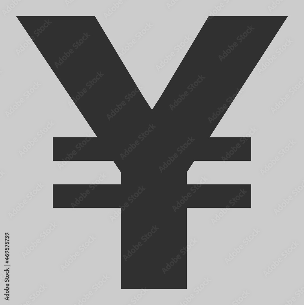 Obraz premium Japanese Yen vector icon. An isolated flat icon illustration of Japanese Yen with nobody.