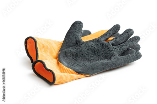 Textile work gloves with rubber photo