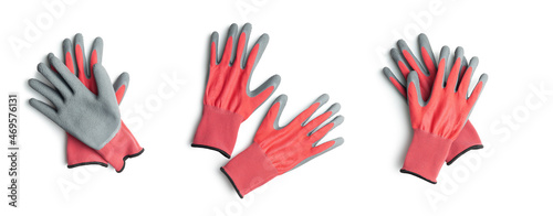 Textile work gloves with rubber photo
