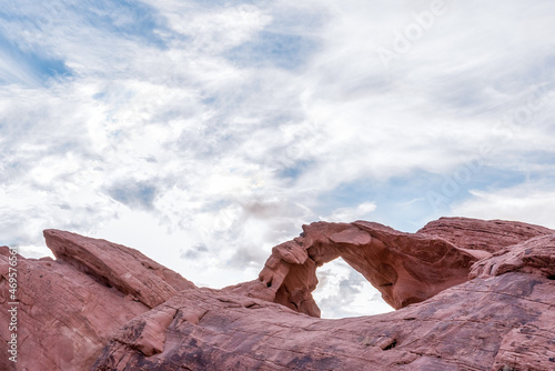 Red rock and a natural arch in the Valley of Fire, Nevada © imagoDens