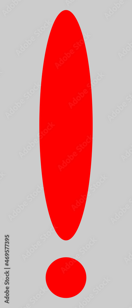 Exclamation sign vector illustration. An isolated flat icon illustration of exclamation sign with nobody. Exclamation sign vector illustration. An isolated flat icon illustration of exclamation sign with nobody.