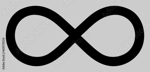 Infinity vector illustration. An isolated flat icon illustration of infinity with nobody.