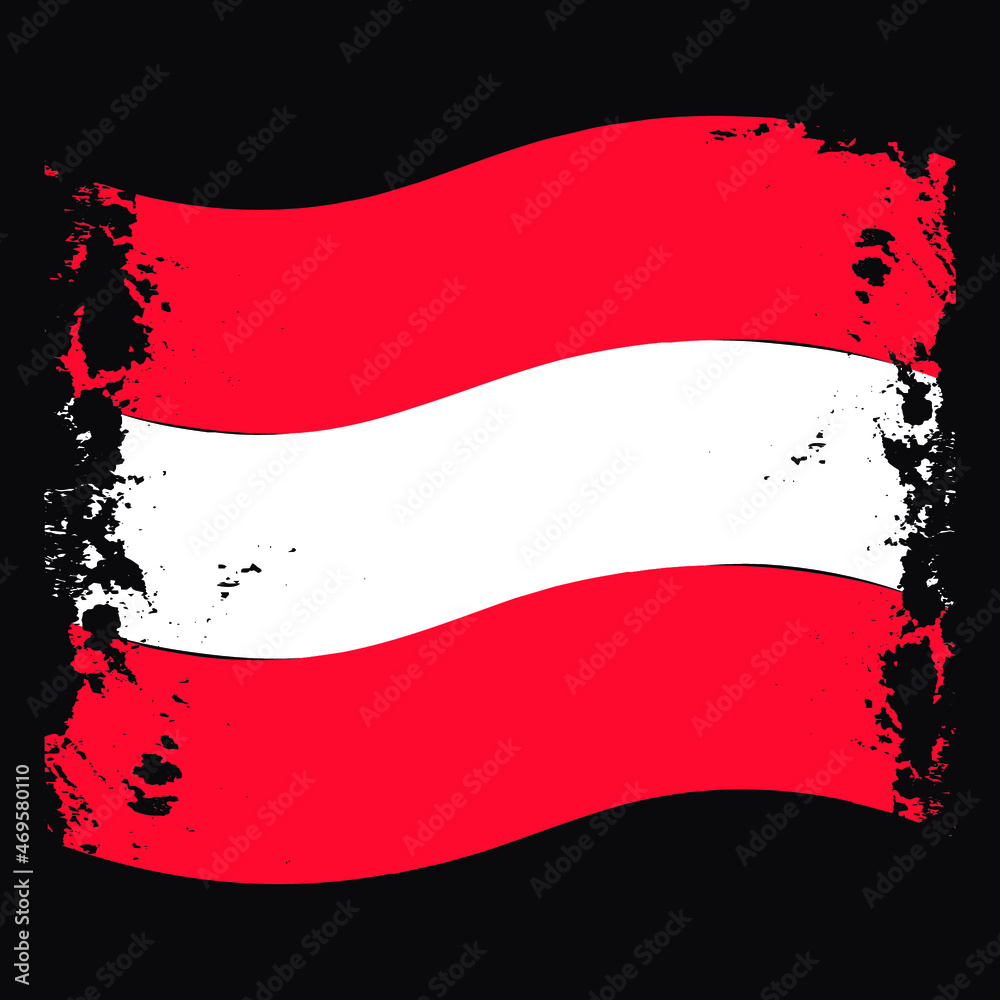 Austria Country Transparent Wavy Flag