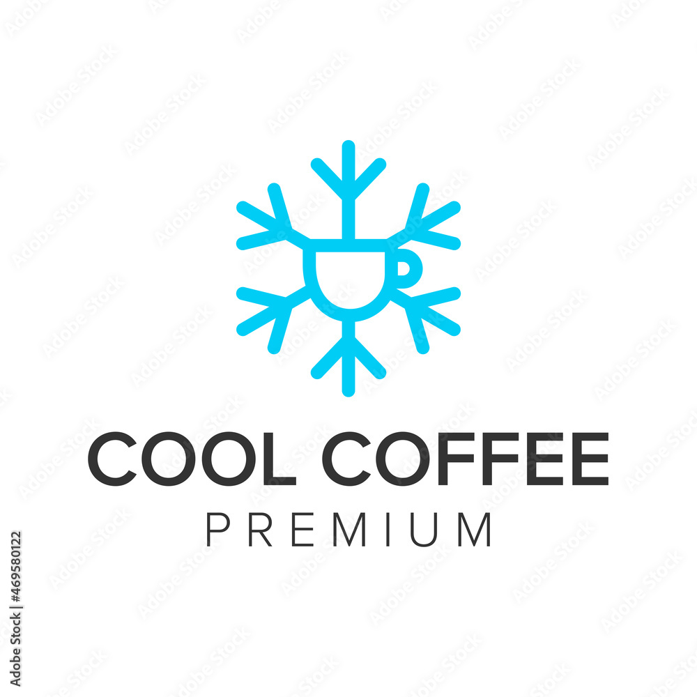 cool coffee logo icon vector template