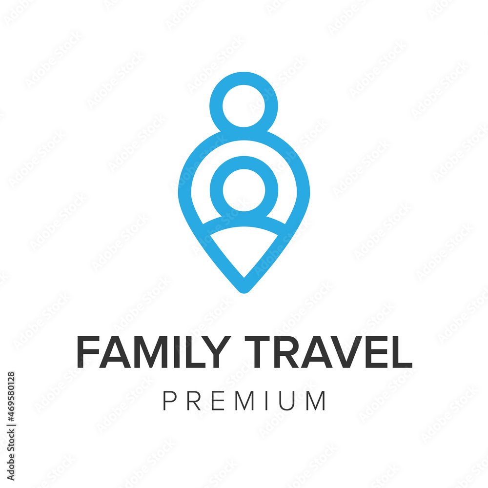 Family travel logo icon vector template Family travel logo icon vector template