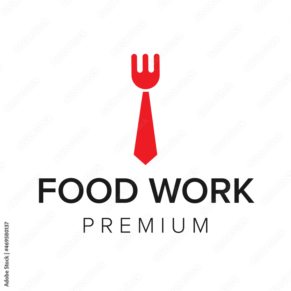 Fototapeta premium food work logo icon vector template