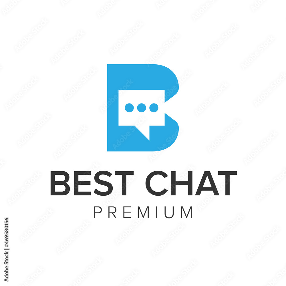 letter B chat logo icon vector template letter B chat logo icon vector template