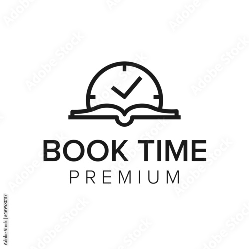 Book time logo icon vector template