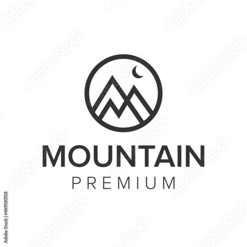 Free Download letter M mountain logo icon vector template - GFXLoad