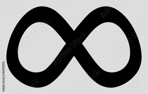 Curve infinity vector icon. An isolated flat icon illustration of curve infinity with nobody.