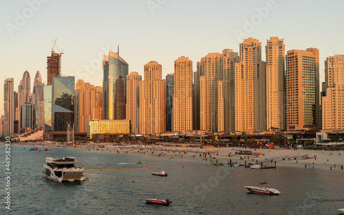Photography Dubai Marina Skyscrapers at Sunset