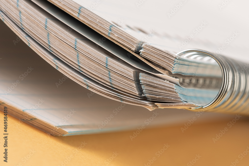 Spiral notebook edge of pages Spiral notebook edge of pages