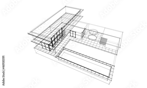  modern house architecture sketch