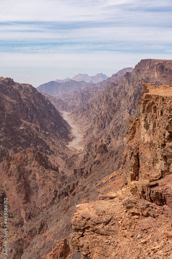 Canyon in the desert of Saudi Arabia