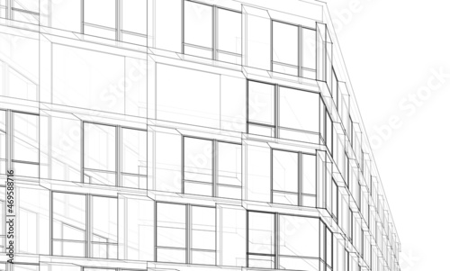 Office building architectural drawing