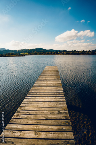 Steg, See, Haslacher See, Bernbeuren, Oberbayern, Bayern, Pfaffenwinkel © aBSicht