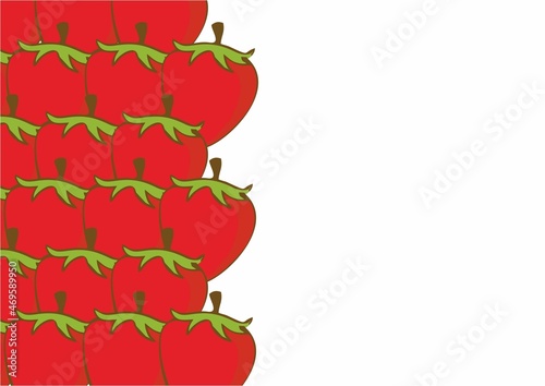 background with repetition of strawberries, red fruits with space to put information