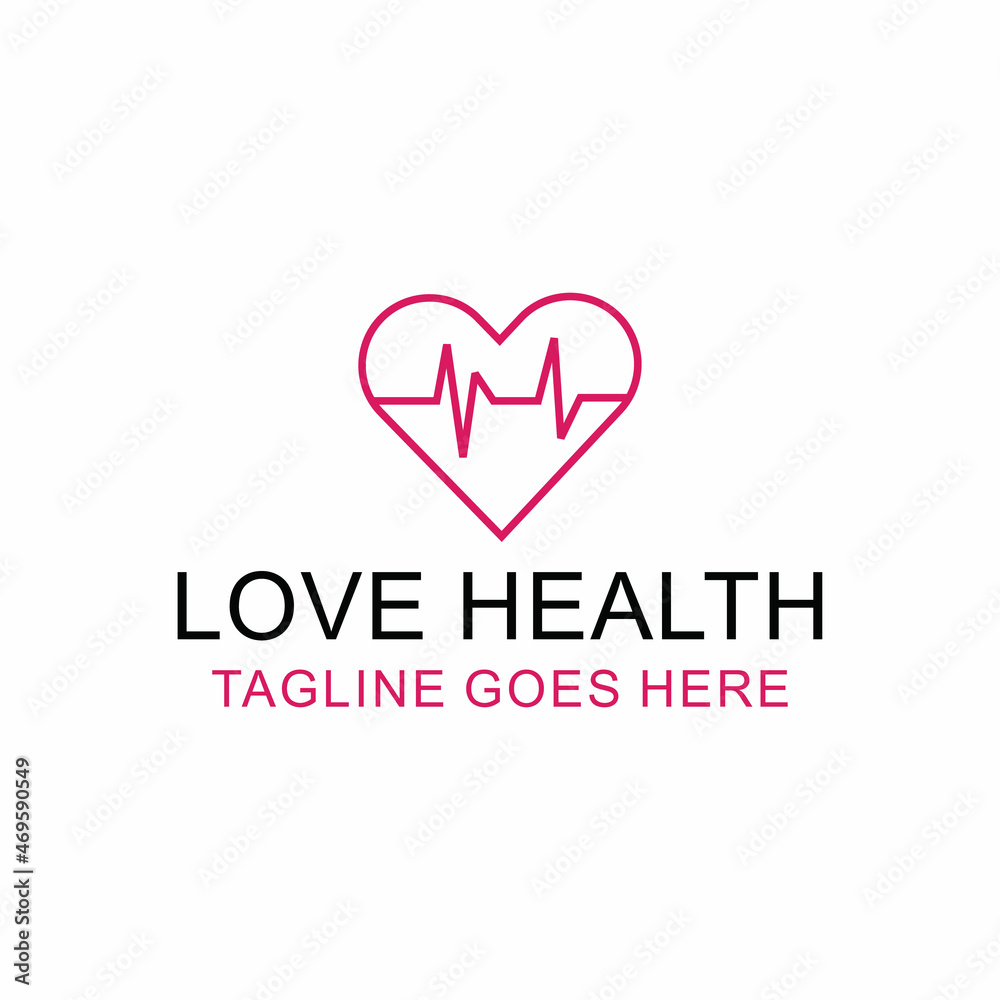 love health and fitness Logo for healing